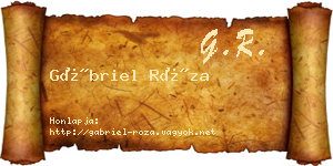 Gábriel Róza névjegykártya